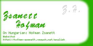 zsanett hofman business card